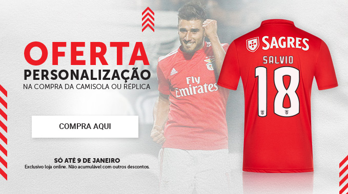 Oferta Personalização Camisola Salvio Benfica