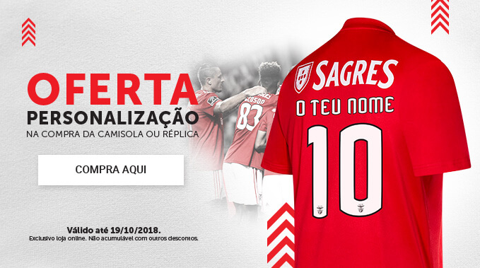 Oferta Personalização Camisola Benfica