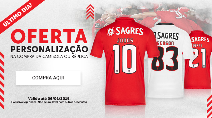 Oferta Personalização Camisola Benfica