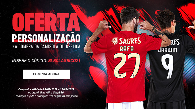 Oferta Personalização Camisola Benfica