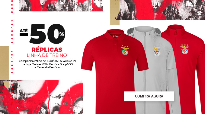Até 50% Desconto Linha Treino Réplicas