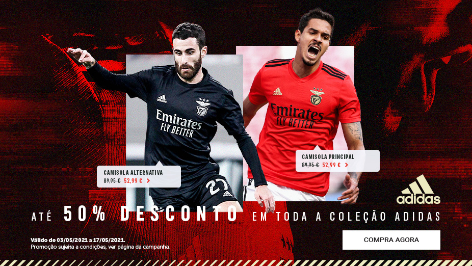 Até 50% Desconto em toda a Coleção Adidas