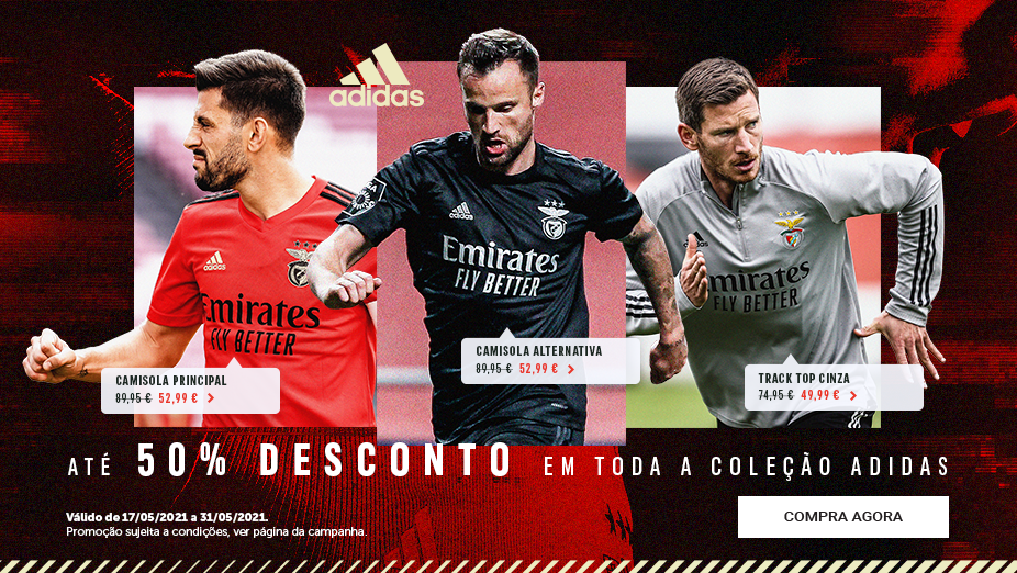 Até -50% em toda a Coleção Adidas
