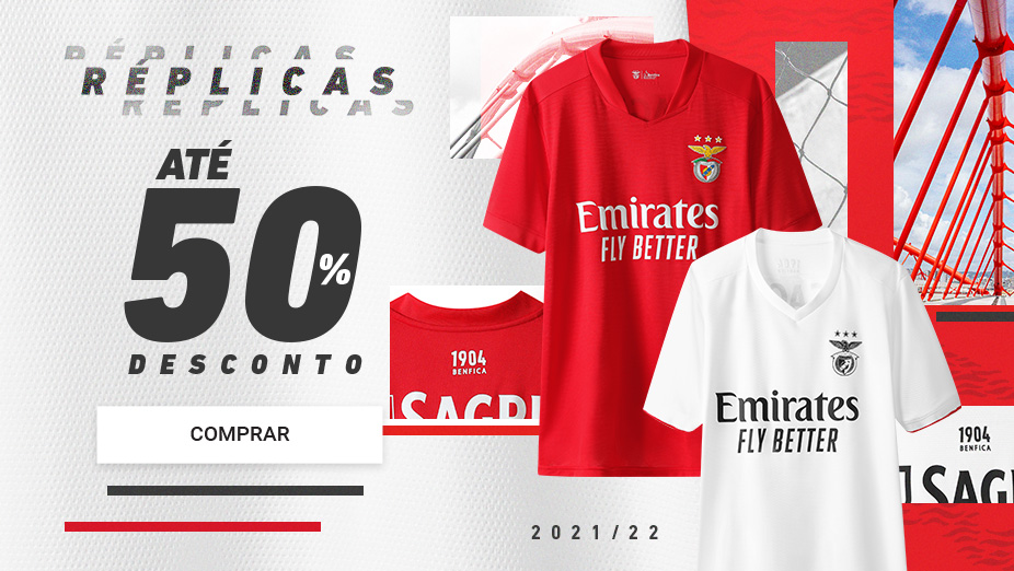 Até 50% desconto nas Réplicas Oficiais