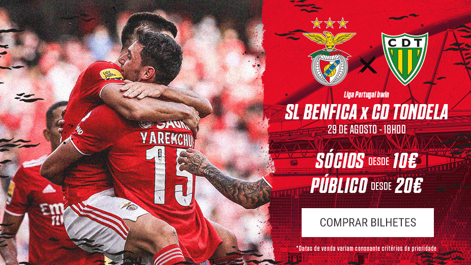 Bilhetes Jogo Benfica Tondela