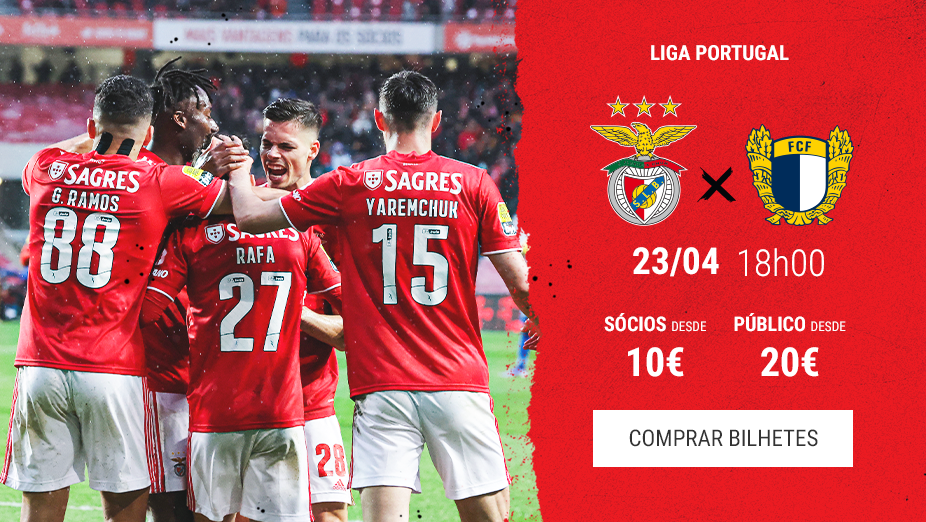Bilhetes para o SL Benfica x FC Famalicão desde 10€.